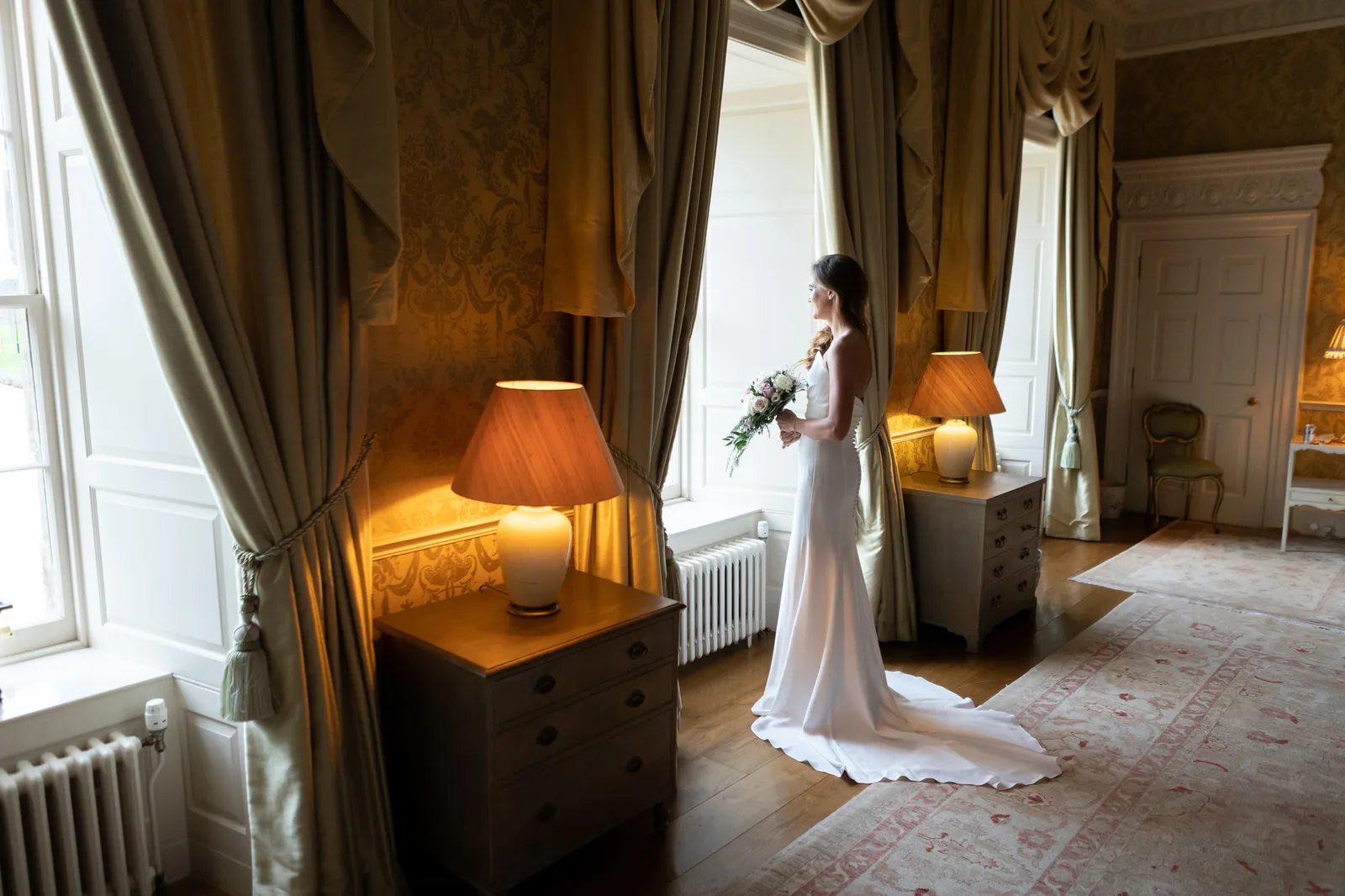 archerfield house wedding photo in bridal suite east lothian