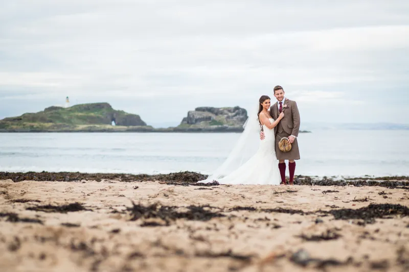 Fidra-Island-Dirleton-East-Lothian-Beach-Wedding-Photo